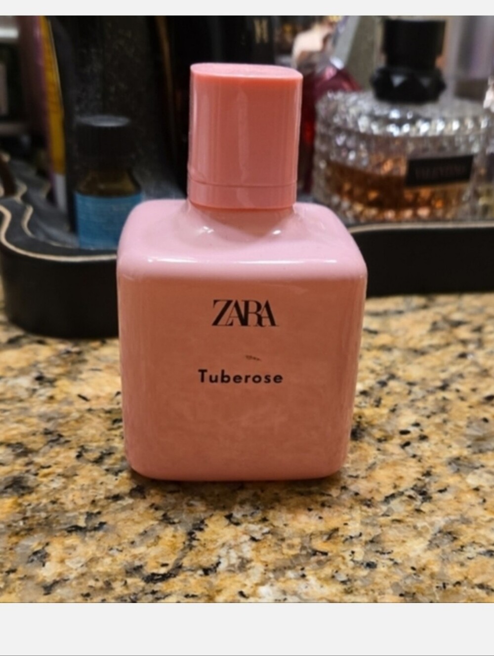 Zara Tuberose pink bottle.
